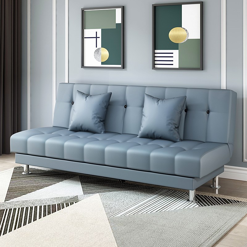 多功能客厅卧室PU皮油蜡皮小户型沙发单双人两用可折叠简易沙发床