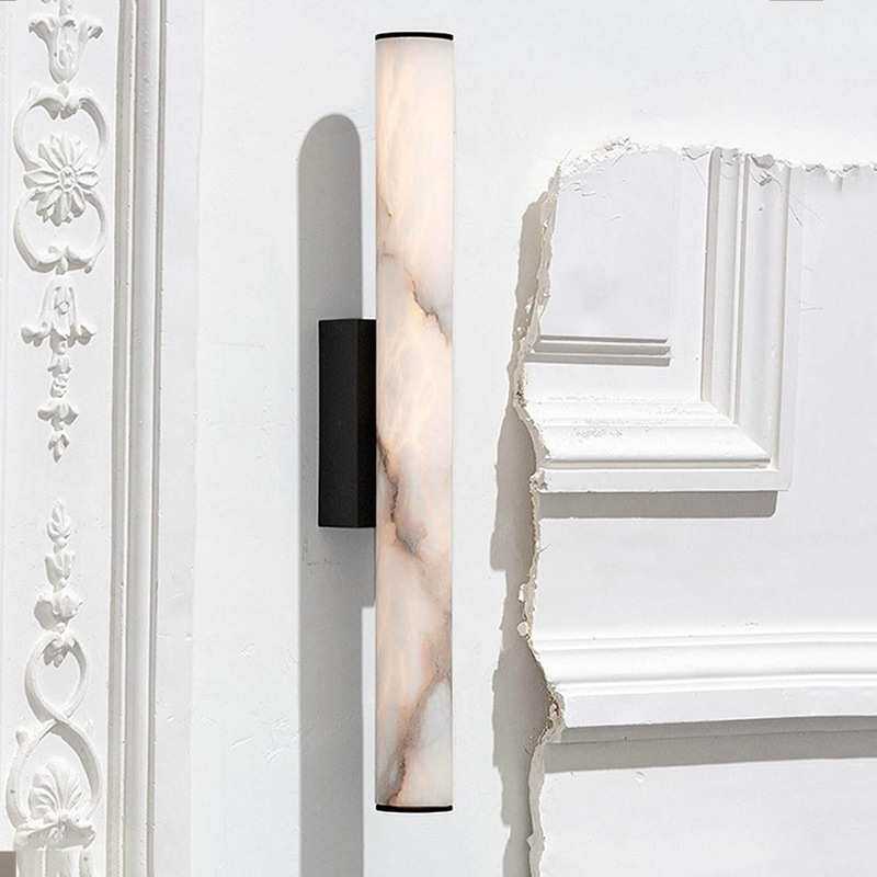 后现代简约轻奢艺术云石壁灯别墅客厅卧室床头设计师酒店走廊壁灯