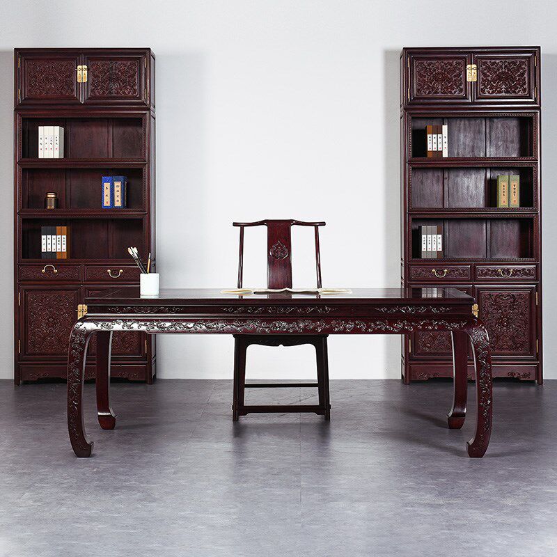 非洲小叶紫檀书法桌中式画案实木写字台赞比亚血檀办公桌书桌仿古