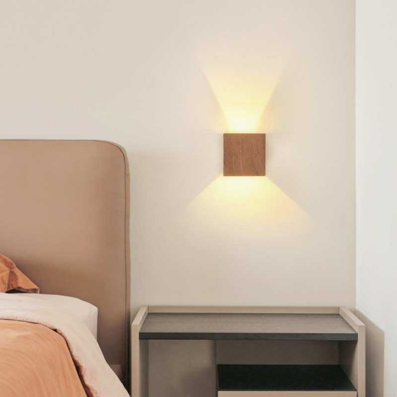 创意木纹壁灯上下发光艺术背景过道走廊玄关楼梯阳台墙壁氛围灯具