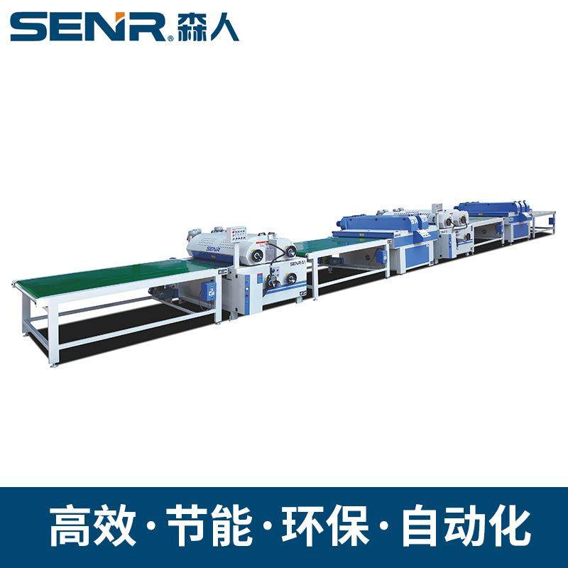 双轮自动辊式滚涂线设备瓷砖压膜辊涂UV滚涂机家具木门辊涂线