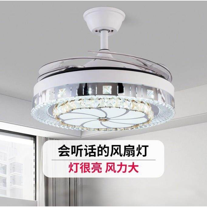 新款水晶风扇灯餐厅吊扇灯一体带灯吊扇客厅卧室电风扇吊灯隐形,机械设备,其他机械设备,淘宝优惠券,粉丝福利购,淘宝优惠卷