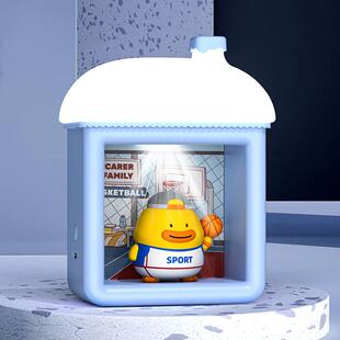 2025新款私模创意磁吸感应小夜灯可爱卡通三档调光充电桌面小台灯