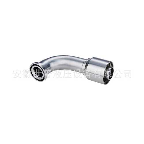 扣压接头87691Y高压油管一体式软管接头90°SAE法兰6000PSI
