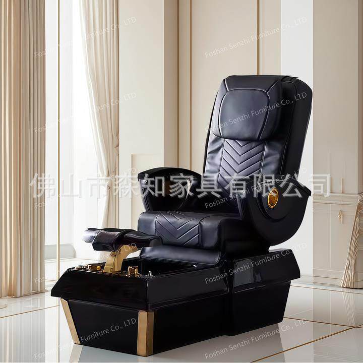 出口电动按摩沐足沙发uv喷漆底座足疗椅高端带脚盆spa足浴沙发