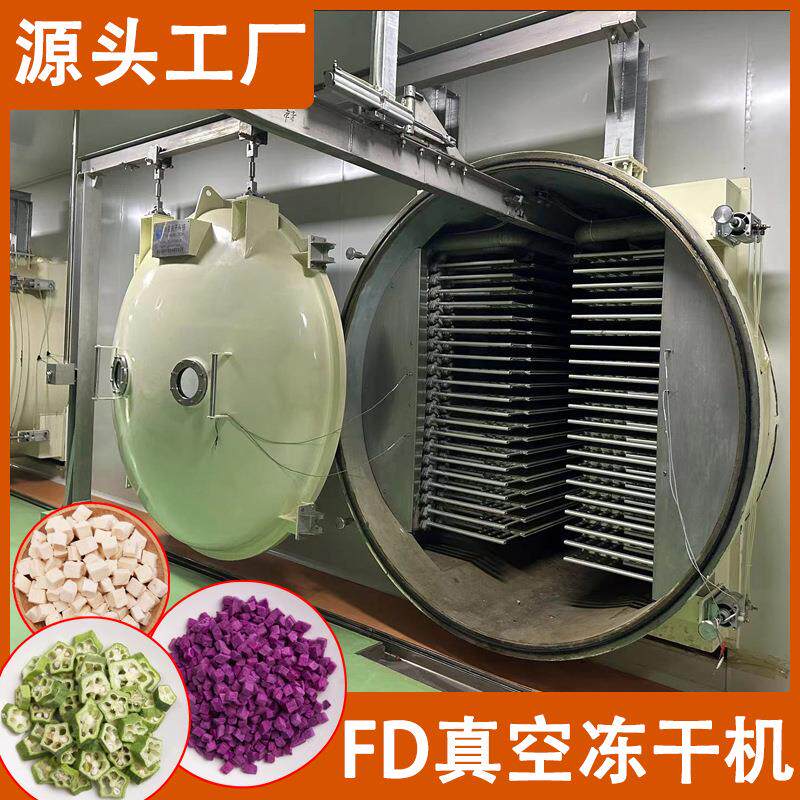 出口级冻干水蜜桃片玉米粒冷冻干燥机 蔬菜洋葱丁真空冻干机