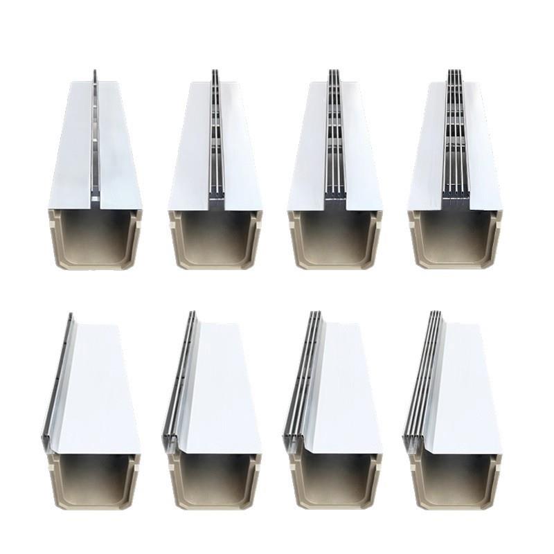 304不锈钢线性排水沟盖板成品缝隙一体式线型u型槽排水沟排水沟槽