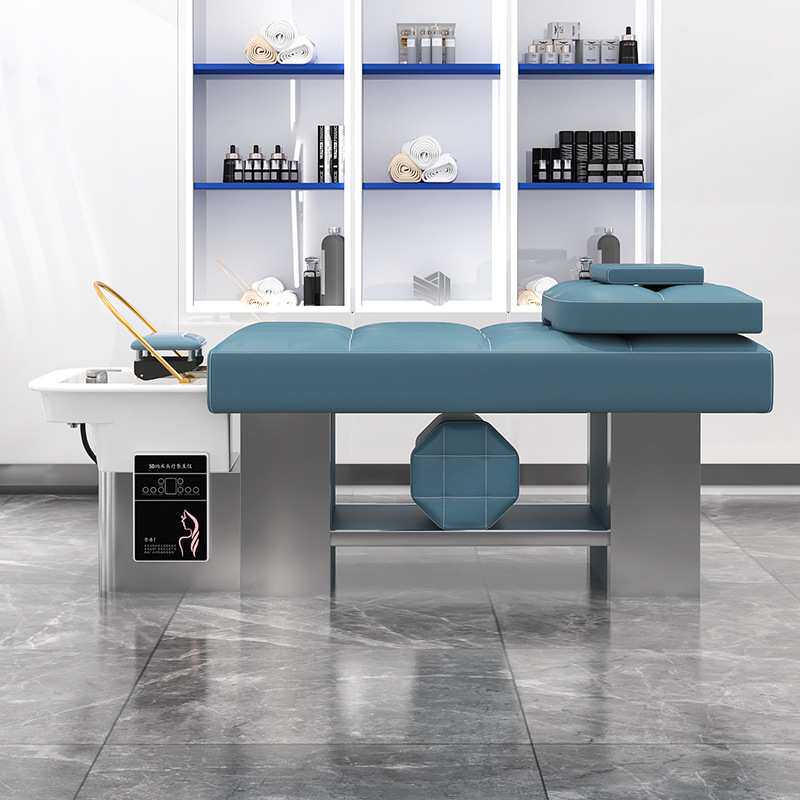 理发店头疗洗头床发廊专用养发馆头疗熏蒸水循环美发冲水床护发