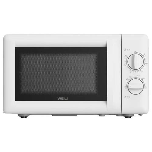 微波炉家用小型20升容量机械旋钮五档火力易洁内胆20MX80-L