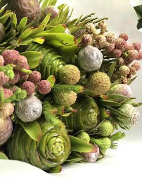 南非果子花束混搭珊瑚果三公主花束可做干花超长花期