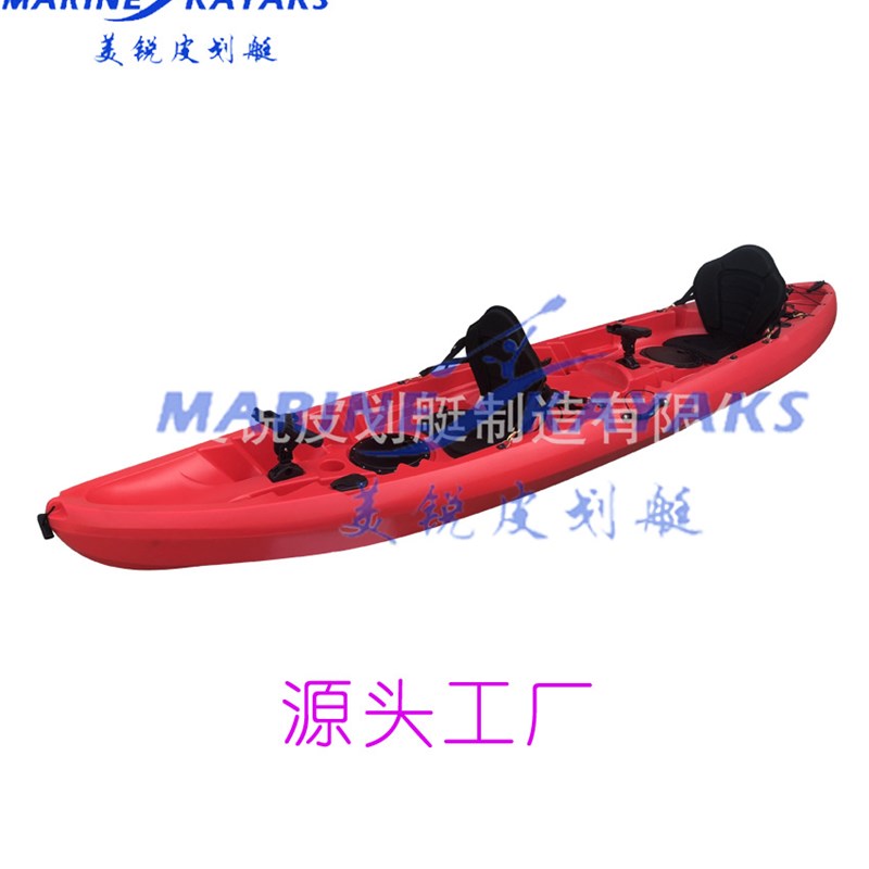 皮划艇 双人 1 2 3 人塑料硬艇 厂家促销 独木舟比赛用艇钓鱼船
