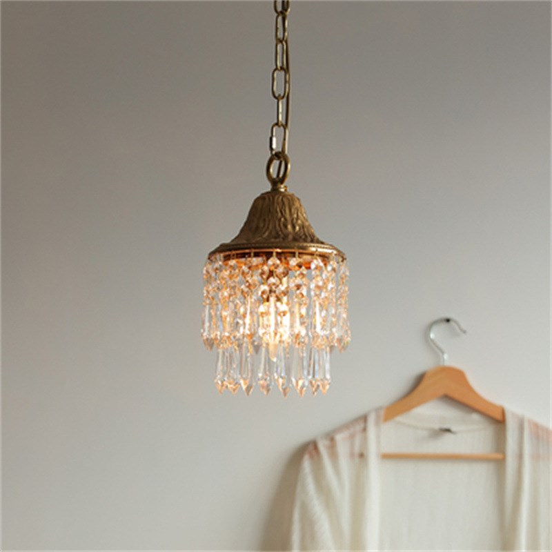 意式餐厅吊灯简约现代水晶走廊过道玄关吧台阳台卧室床头轻奢灯具