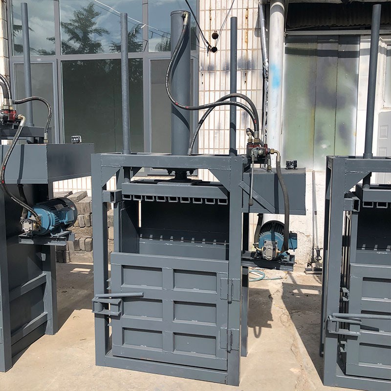 金属铝条易拉罐压块机 海绵边角料薄膜打捆机 废料编织袋打包机