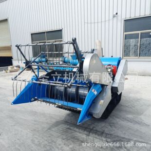 小型家用收割机1100型小麦收割脱粒装袋式乘坐式常州发动机水稻