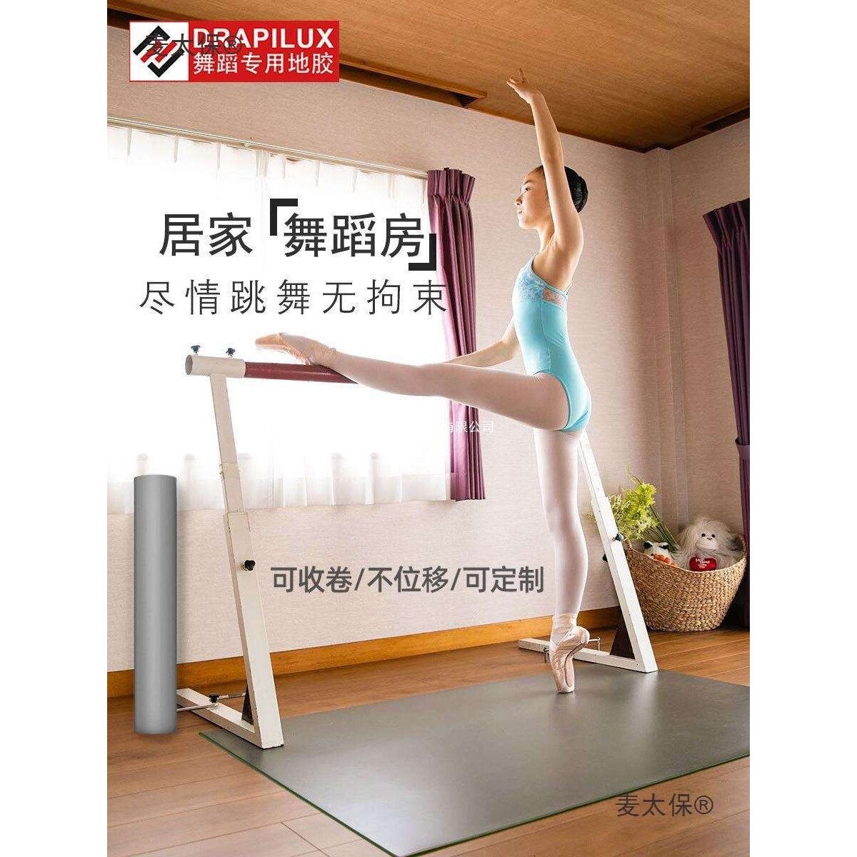 蹈房地胶垫家用防滑舞蹈垫芭蕾舞街舞地垫儿童跳舞垫子麦太保