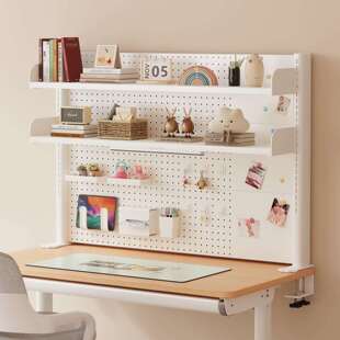 桌面书架洞洞板桌上置物架学生书桌学习桌电脑桌夹式收纳架多层