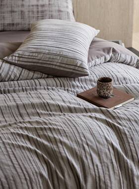 全水洗棉磨毛四件套秋冬季色提织花高端上被套保棉暖床单liyan笠