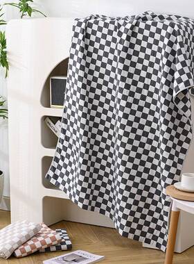 0纯成纱布提花午睡毯10ATC人0*15CM1棉50*200CM加厚盖毯柔软毛巾