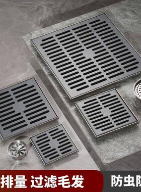 枪灰色304不锈钢地漏室OGD排外浴室阳花园天量台大110管台口径30