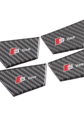 适用奥迪A4L/A6L/Q3As3A5A7碳纤维内门拉手门碗贴 Q7新Q5L内饰改