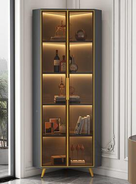 实木角柜柜卧转角墙角三角形柜轻奢客室厅角柜角玄UIK关柜收墙纳