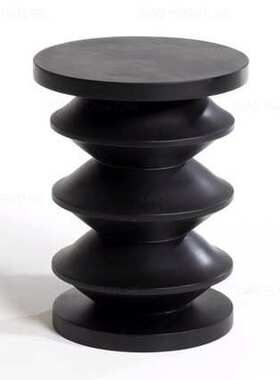 idao宜道创意艺术原木黑色木墩边几树桩摆件木墩子厂