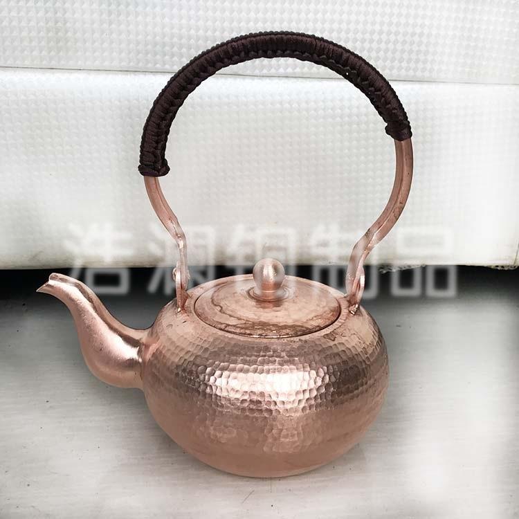 厂家茶道手工锤点茶壶煮茶泡茶铜壶紫铜煮水茶壶茶具手工制作