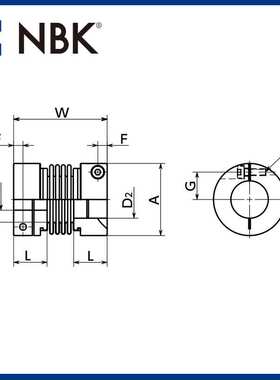 NBK锅屋 MBB-C波纹管联轴器 零背隙挠性连轴器伺服马达步进电机
