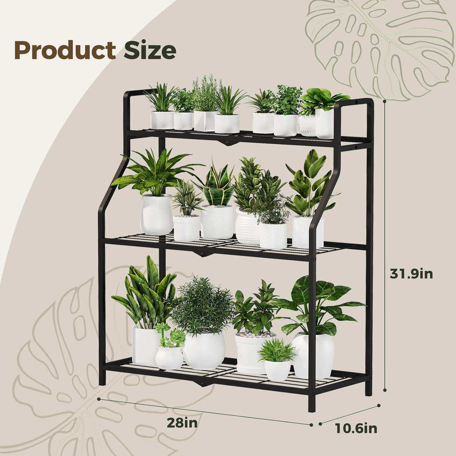 阳台花架子花盆植物架阳台可移动客厅大厅用室内铁制落地多用架