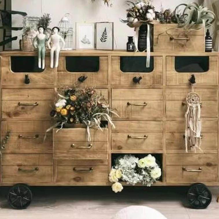 十六斗柜复古实木做旧美式乡村欧美风简易储物柜抽屉展示玄关柜子,纺织面料/辅料/配套,纺织机械配件,淘宝优惠券,粉丝福利购,淘宝优惠卷