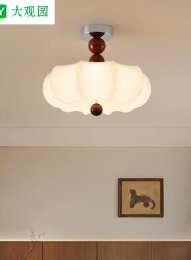 大观园法式卧室吸顶灯南瓜云朵吊灯中古儿童房奶油护眼房间灯357L