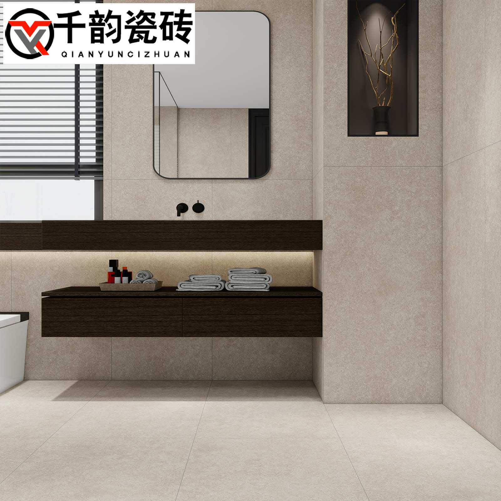 莱姆石瓷砖750x1500通体干粒凹凸模具面防滑地砖高档别墅地板