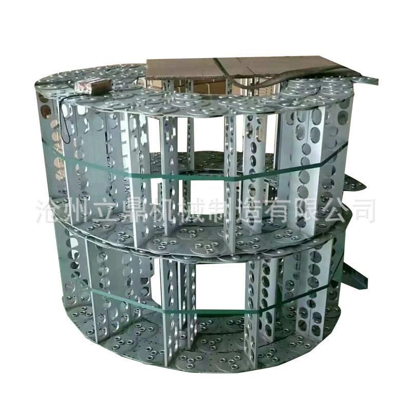 生产TL型机床钢制拖链 金属坦克链 承重型电缆钢铝拖链