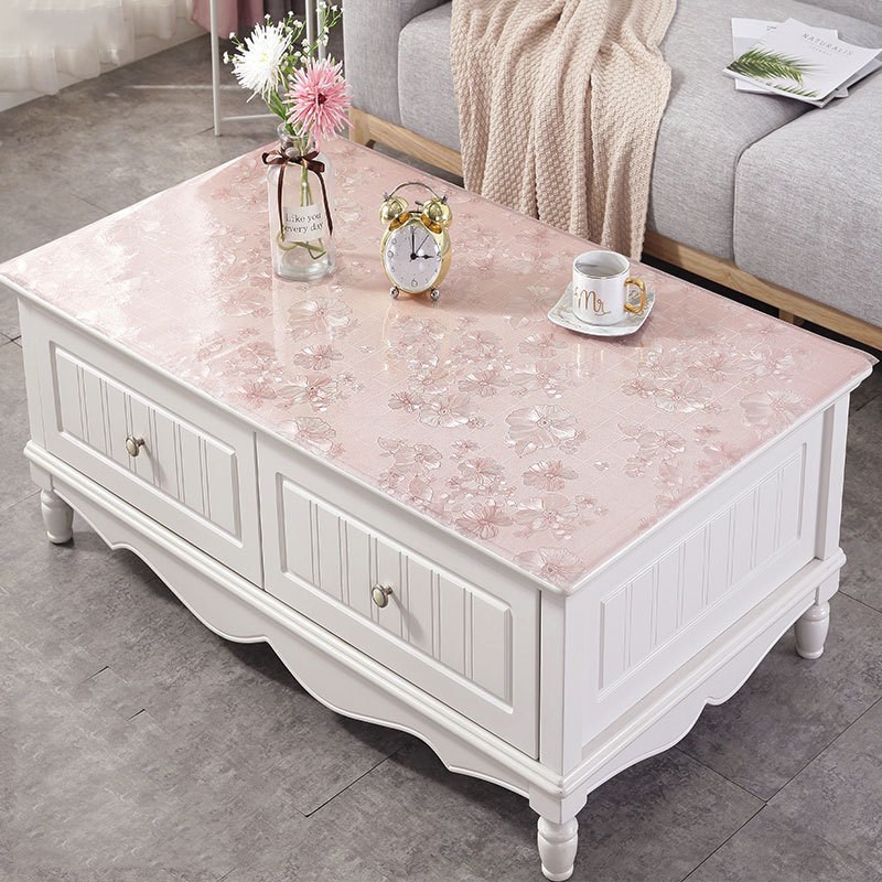 粉色桌布防水pvc防烫防油污免洗电视柜餐桌垫工厂课桌垫