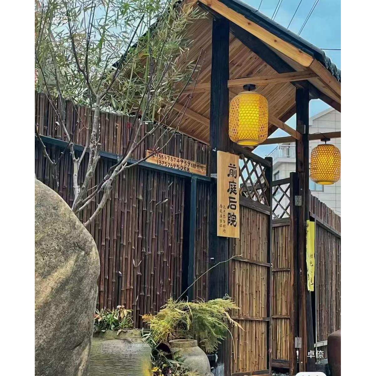 竹门楼竹门头栅栏围栏竹门庭院农村农场景区院子门户外竹篱笆其他