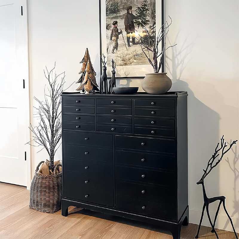 美式轻奢实木玄关柜后现代简约装饰储物餐边柜法式复古斗柜入户