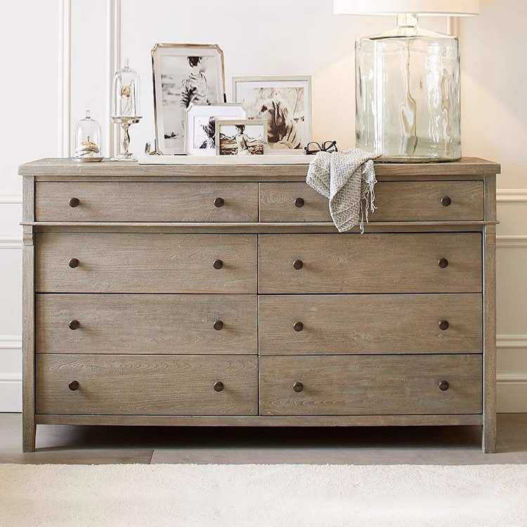 美式复古乡村斗柜实木五斗柜客厅储物柜卧室多层餐边柜阳台收纳柜