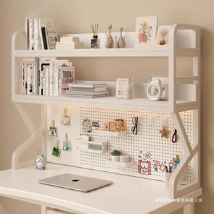 桌上洞洞置物架多层收纳办公桌学生书桌电脑可放桌面书架铁艺桌架