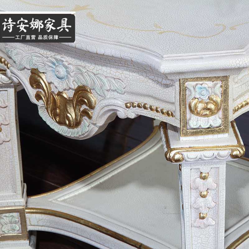 意大利古典实木雕花边几 欧式悠闲咖啡几法式茶几乡村小茶几