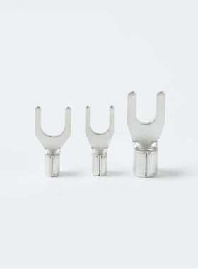 迦龙国标叉型裸端头Y/U型线耳SNB1.25-4/3.7亚光锡冷压接线端子