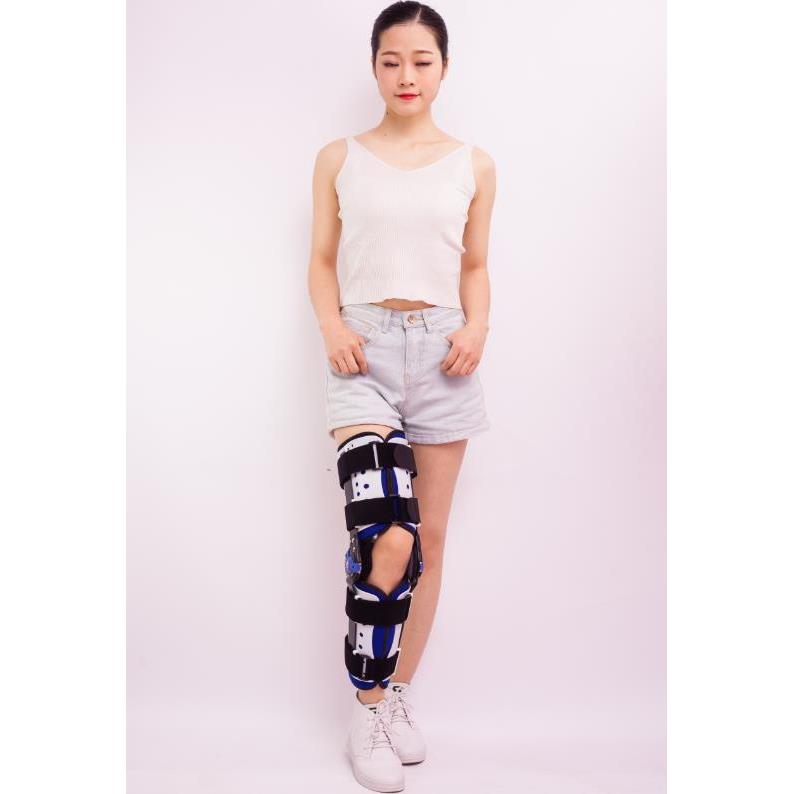 长度可调式膝关节固定支具带背带行走透气内衬垫 可调节卡盘