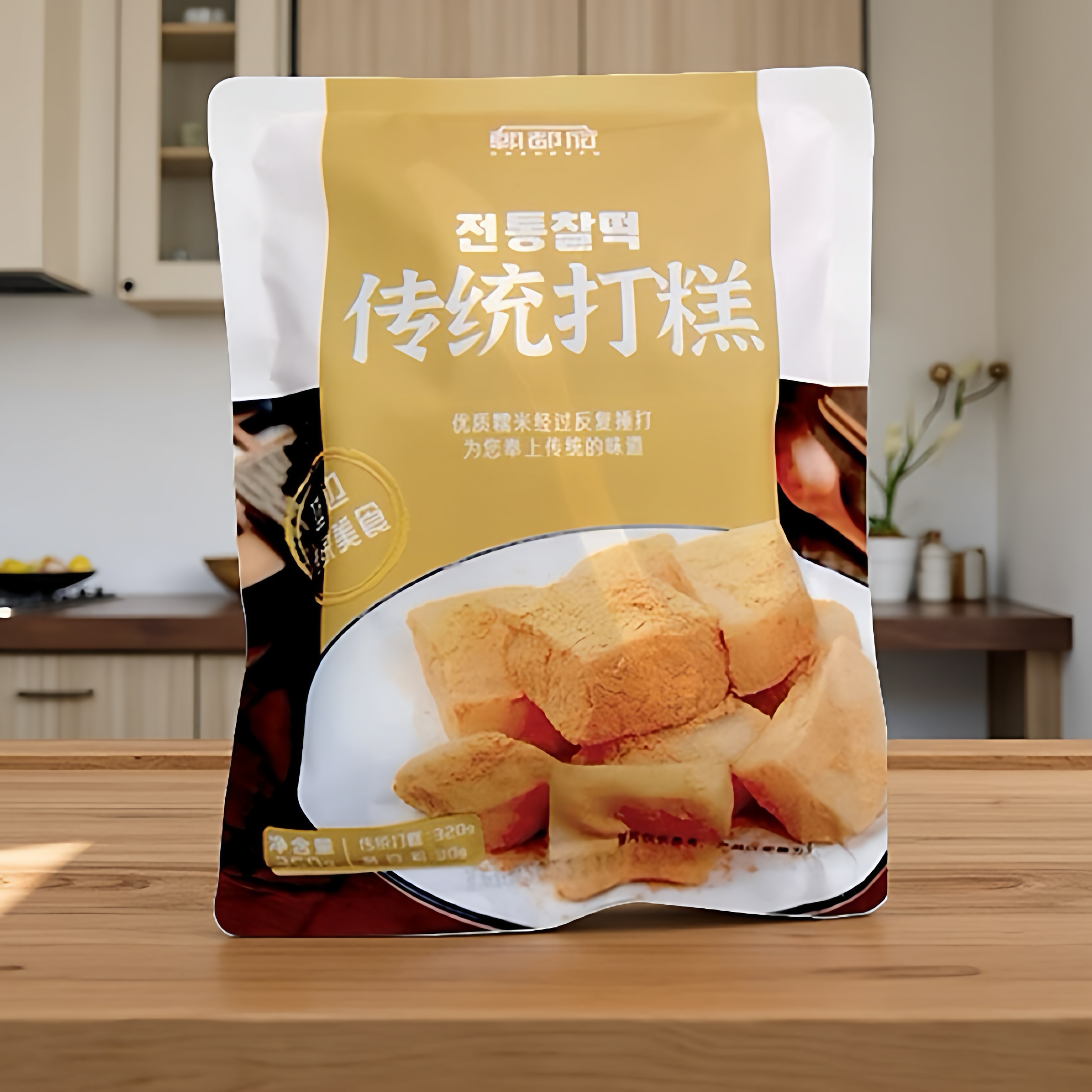 朝都府延边朝鲜族传统打糕手工糯米糕韩国风味打糕即食含黄豆粉