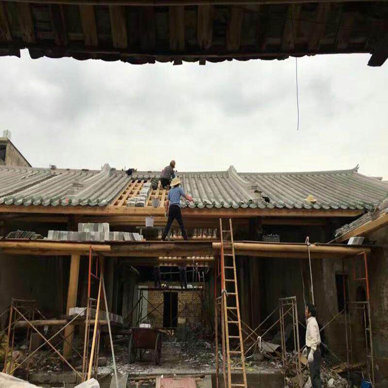 福建深山老杉木古建大杉木圆柱子主梁次梁木梁椽子挂落材料瓦片屋
