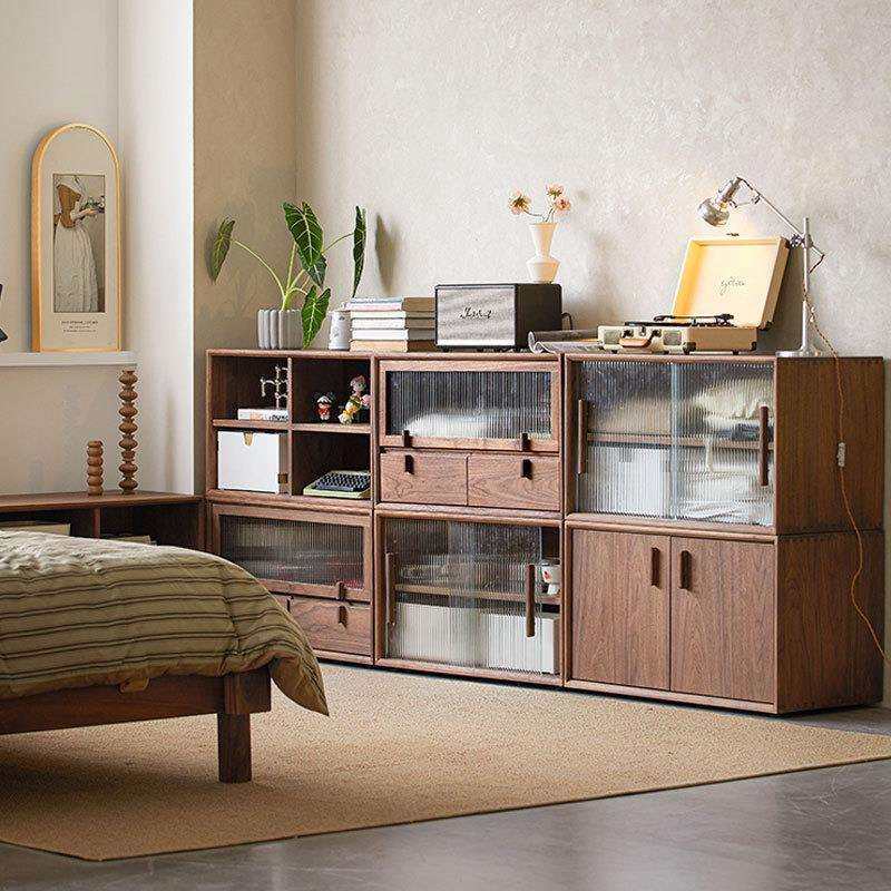 北欧全实木黑胡桃木电视柜小户型卧室客厅极简落地储物柜收纳柜组,电子元器件市场,其它元器件,淘宝优惠券,粉丝福利购,淘宝优惠卷