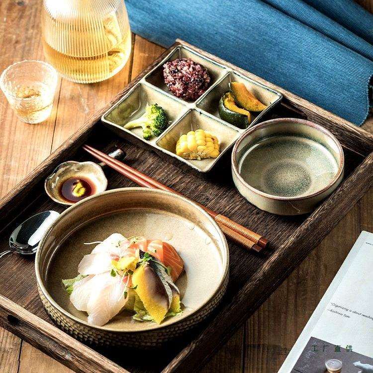 一人食餐具仪式感餐盘民宿早餐套装盘子日式碗碟托盘套餐