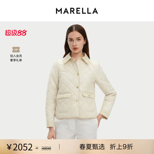 【春夏新降】 MARELLA女装直筒衬衫领棉服外套3481026402