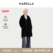 MARELLA 2025秋冬女装 翻领系带大衣绵羊毛毛呢外套3016105202