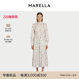 【2026早春新品】MARELLA 女装衬衫领长袖连衣裙3221166102