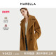 中长款 MARELLA 2025秋冬女装 双排扣大衣绵羊毛毛呢外套3086095202