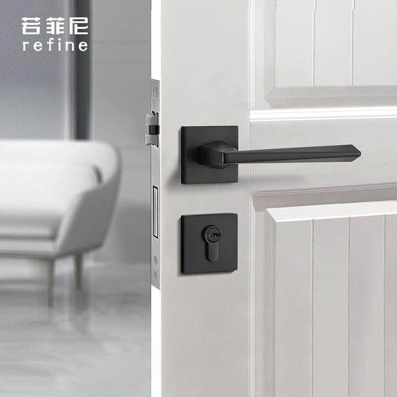 门锁室内卧室现代简约房门锁黑色实木门把手家用磁吸静音分体锁具,农用物资,其他肥料,淘宝优惠券,粉丝福利购,淘宝优惠卷